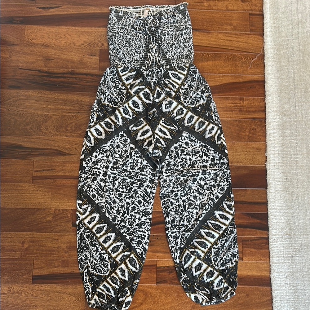 Stylish Black and White and brown Women's Jumpsuit
